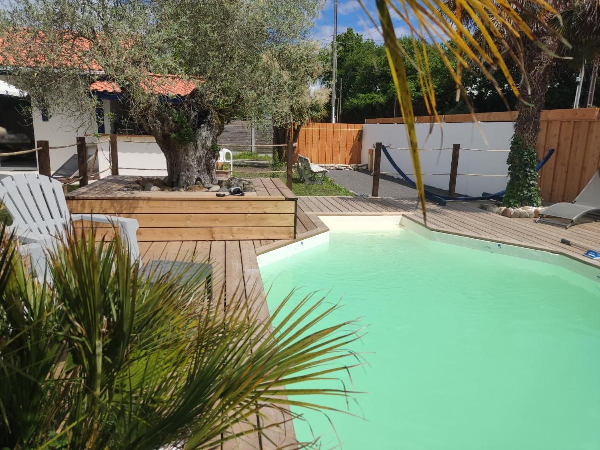 chambre indépendante avec piscine Gujan-Mestras Esterno foto